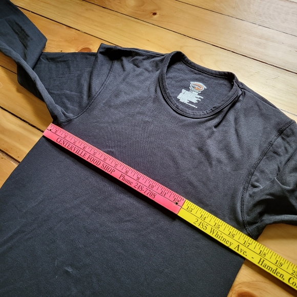 Duofold Thermal Shirt Mens M Black Polyester Knit Stretch Baselayer Ski Outdoor - Picture 7 of 10